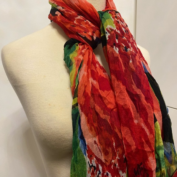 Floral Sheer Scarf - Picture 3 of 3